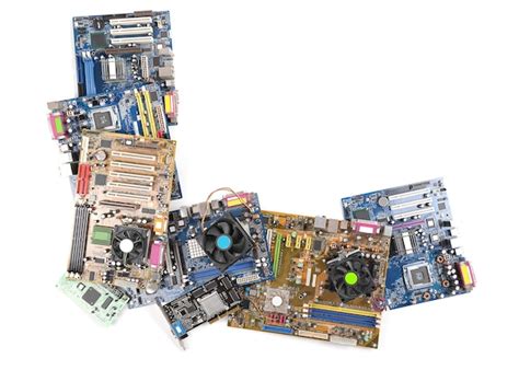 Premium Photo Computer Motherboards With Fans Isolated On White