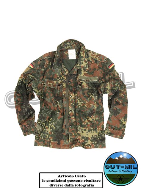 Camicia Giacca Flecktarn Usata Originale Esercito Militare Tedesco