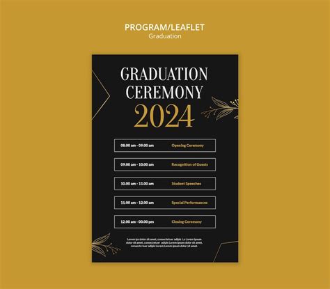 Premium Psd Graduation Celebration Leaflet Template