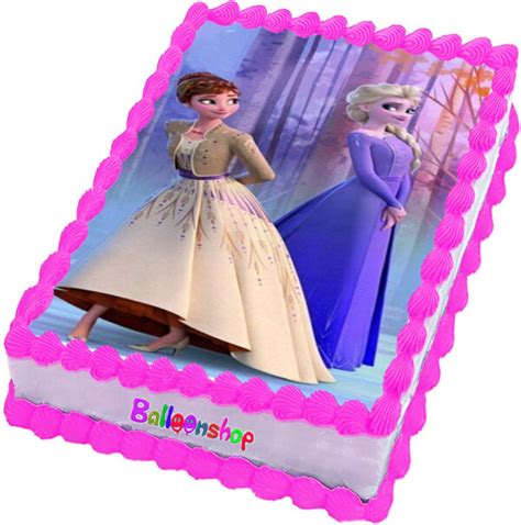 Cialda In Ostia Per Torta Commestibile Rettangolare Frozen Elsa E Anna