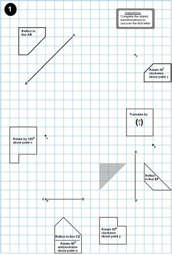 Rotation Reflection And Translation Workbook Teaching Resources