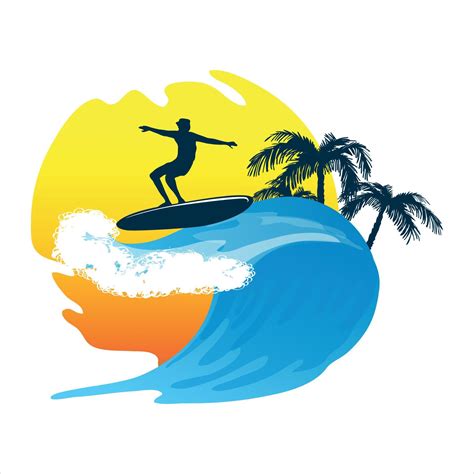 Surfing Silhouette Vector Set Of Surfer Silhouette 20403281 Vector