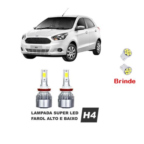 Kit Super Led Ford Ka Farol Alto Baixo Desconto No Pre O