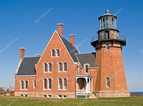 Historic Southeast Lighthouse On Block Island Ri — Stock Photo