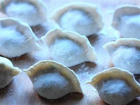 Boiled dumplings with pork and garlic chives 韭菜猪肉水饺 Soy Rice Fire