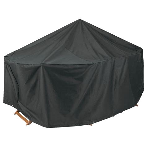 Black Weather Proof 4 Seater Rectangular Patio Set Cover Scotts Of Stow