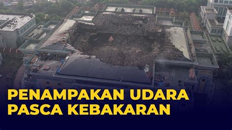 Penampakan Udara Masjid Jakarta Islamic Centre Pasca Kebakaran Kubah