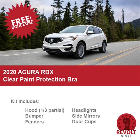 2020 Acura Rdx Precut Clear Paint Protection Bra Kit Revolt Vinyl