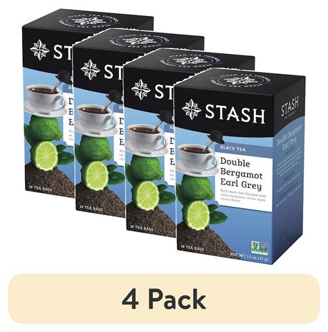 Pack Stash Tea Double Bergamot Earl Grey Black Tea Ct Oz