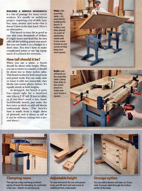 Small Workbench Plans • WoodArchivist