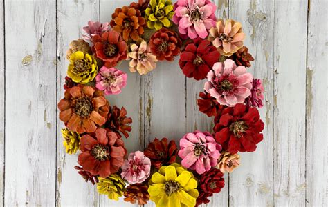 Pine Cone Flower Wreath Art Instructions Diy Fall Wreath