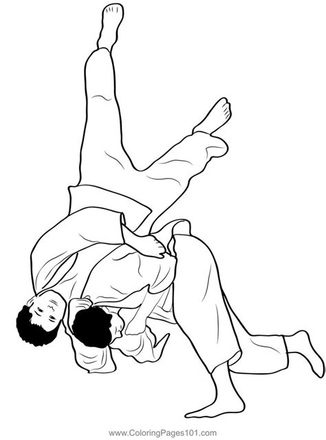 Japan Judo Coloring Page Sports Day Colouring Judo Coloring Pages