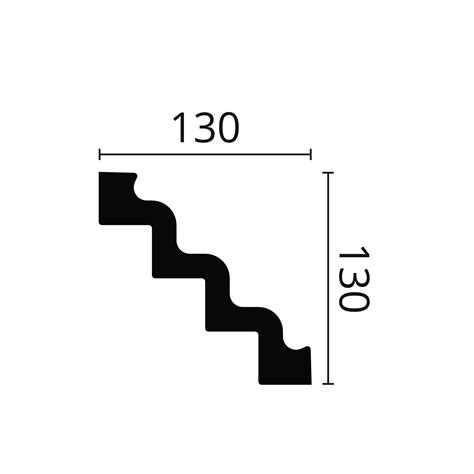 NMC moulure ST4 NOMASTYL 130 x 130 x 2000 mm polystyrène