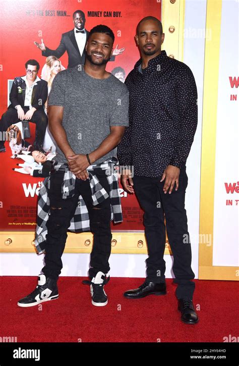 Damien Wayans and Damon Wayans Jr. attending the premiere of 'The Wedding Ringer' Stock Photo ...