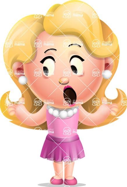 Chibi Cartoon Girl Vector 3d Character Aka Martha Blonde Lost Graphicmama