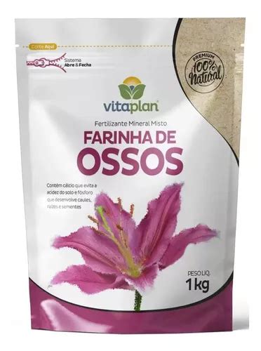 Fertilizante Mineral Misto Farinha De Ossos 1kg Vitaplan Frete grátis