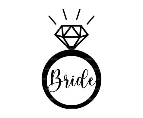 Bride Svg Wedding Diamond Ring Svg Engagement Ring Svg Vector Cut