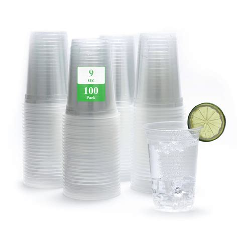 Clear Plastic Cups Set, Disposable Cups for Lced Coffee, Disposable ...