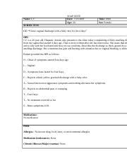 Su Nsg W Docx Name C C Soap Note Date Age Time Sex Female