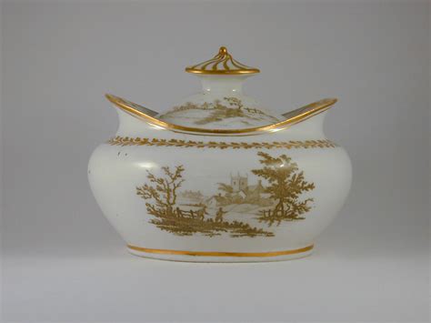 Printed British Pottery And Porcelain Sugar Box