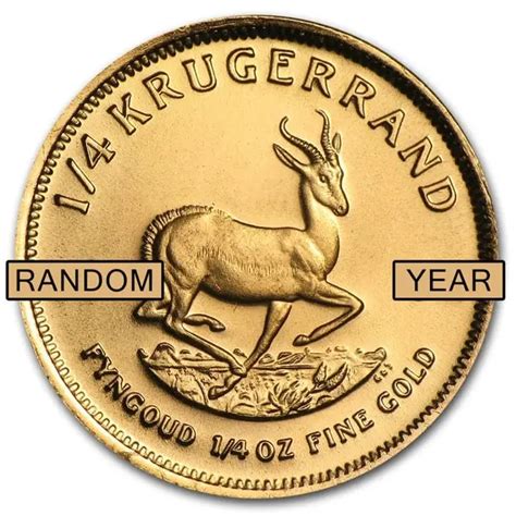 1/4 oz South African Krugerrand Gold Coin BU/Proof (Random Year) - CV ...