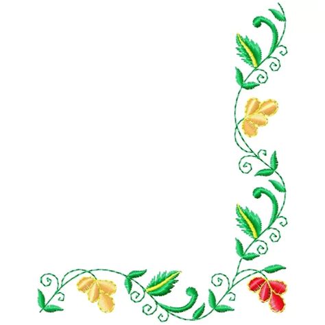 Floral Corner Freebie Embroidery Design