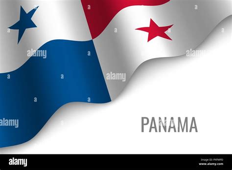 Ondeando la bandera de Panamá con copyspace Plantilla de folleto