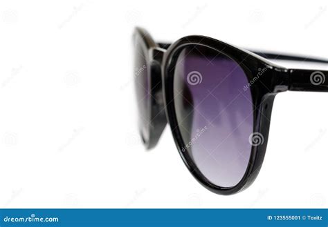 Stylish Plastic Sunglasses Isolated On White Background Stock Image