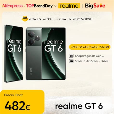 Versi N Global Realme GT 6 GT6 5G Smartphone 6 78 120Hz Pantalla