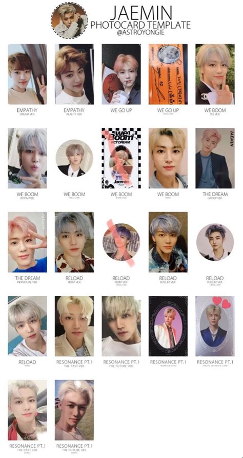 NCT Jaemin Resonance Kihno Photocard Core Global Org