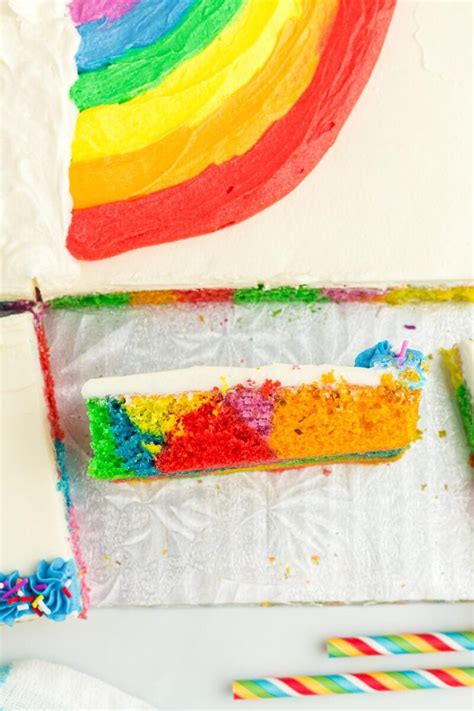 Rainbow Sheet Cake Princess Pinky Girl