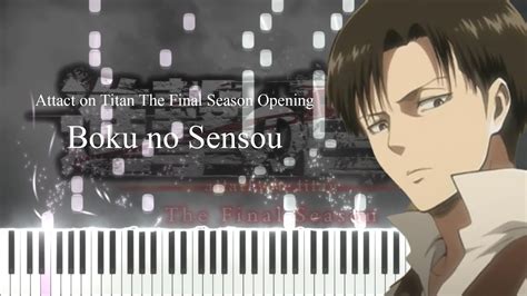 Boku No Sensou My War Attack On Titan Final Season Op Piano