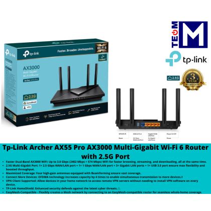 Tp Link Archer Ax Pro Ax Multi Gigabit Wi Fi Router With G Port