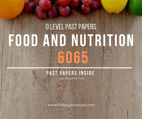 O Level Food And Nutrition Past Papers Inside