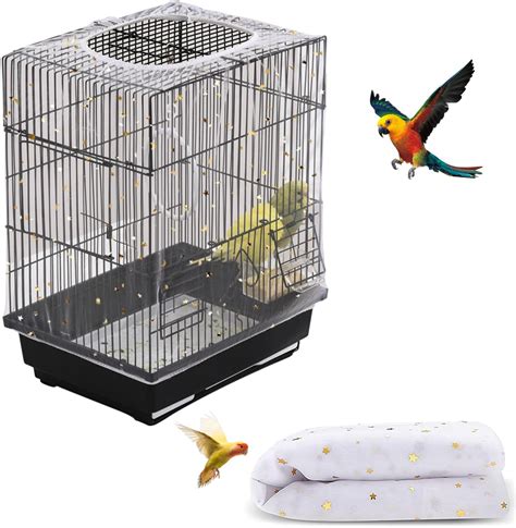 Amazon Ifamio Bird Cage Seed Feather Catcher Adjustable Birdcage