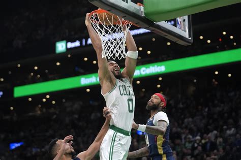 Jayson Tatum Leads Celtics Fourth Quarter Rally Past Pelicans