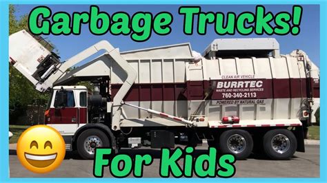 Burrtec Garbage Truck Videos Rubbish Trucks For Children Garbage