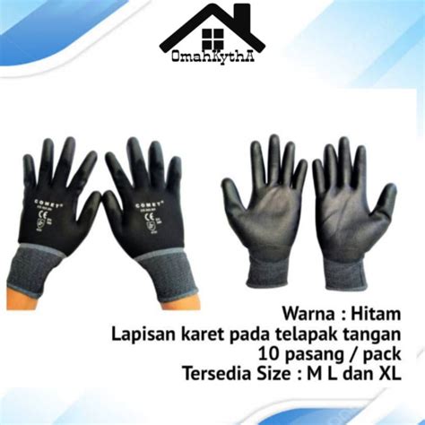 Jual Sarung Tangan Safety Proyek Comet Cg Bk Grosir Hitam