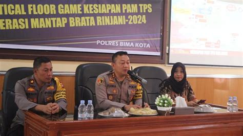 Polres Bima Kota Gelar Simulasi Tactical Floor Game Tfg Kesiapan Pam