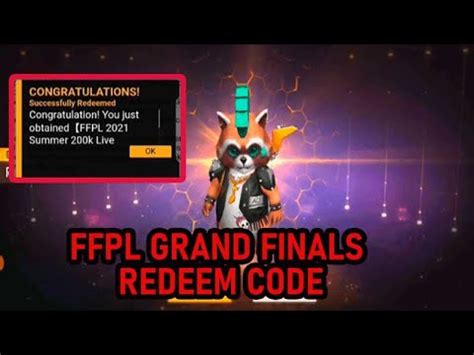 Ffpl Grand Finals Redeem Code Rockie Pet Free Fire Redeem Code Ffpl