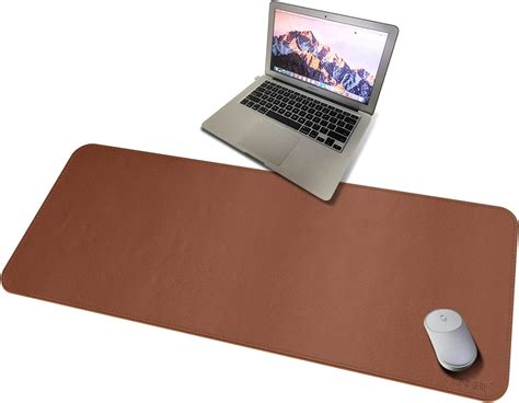 CENNBIE Tapis De Bureau En Cuir 100x50cm Tapis De Souris Sous Main