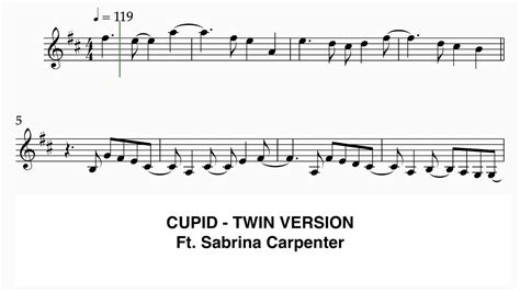 Fifty Fifty Cupid Twin Version Violin Sheet Music Youtube