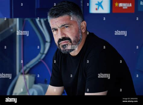 Barcelona Oct The Coach Gennaro Gattuso In Action At The La Liga