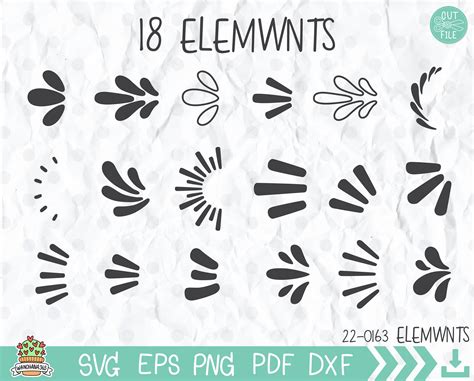 Design Element Svg Bundle Accent Svg Flourish Svg Ornaments - Etsy UK