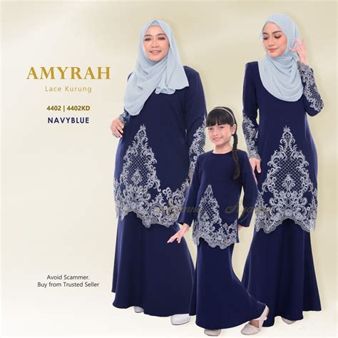 Baju Raya Sedondon Color Navy Blue Baju Kurung Dan Baju Melayu