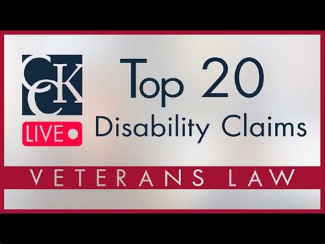 Top 20 Va Disability Claims Cck Law