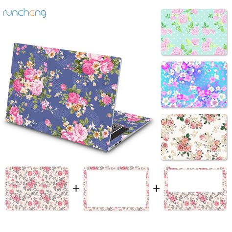 3PCS DIY Flower Laptop Sticker Vinyl computer decal without glue mark ...