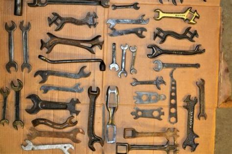 Lot Of Antique Implement Wrenches Old Vtg Farm Tools Tractor Plow