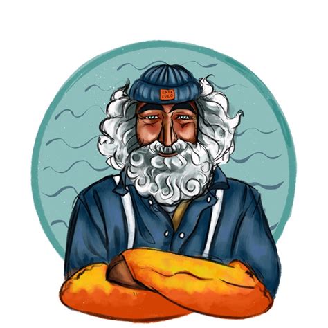 Иллюстрация Персонаж моряк, рыбак. Иллюстрация. в стиле 2d,