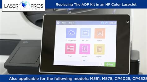 How To Install The Adf Kit In An Hp M575 Laserjet Printer Youtube